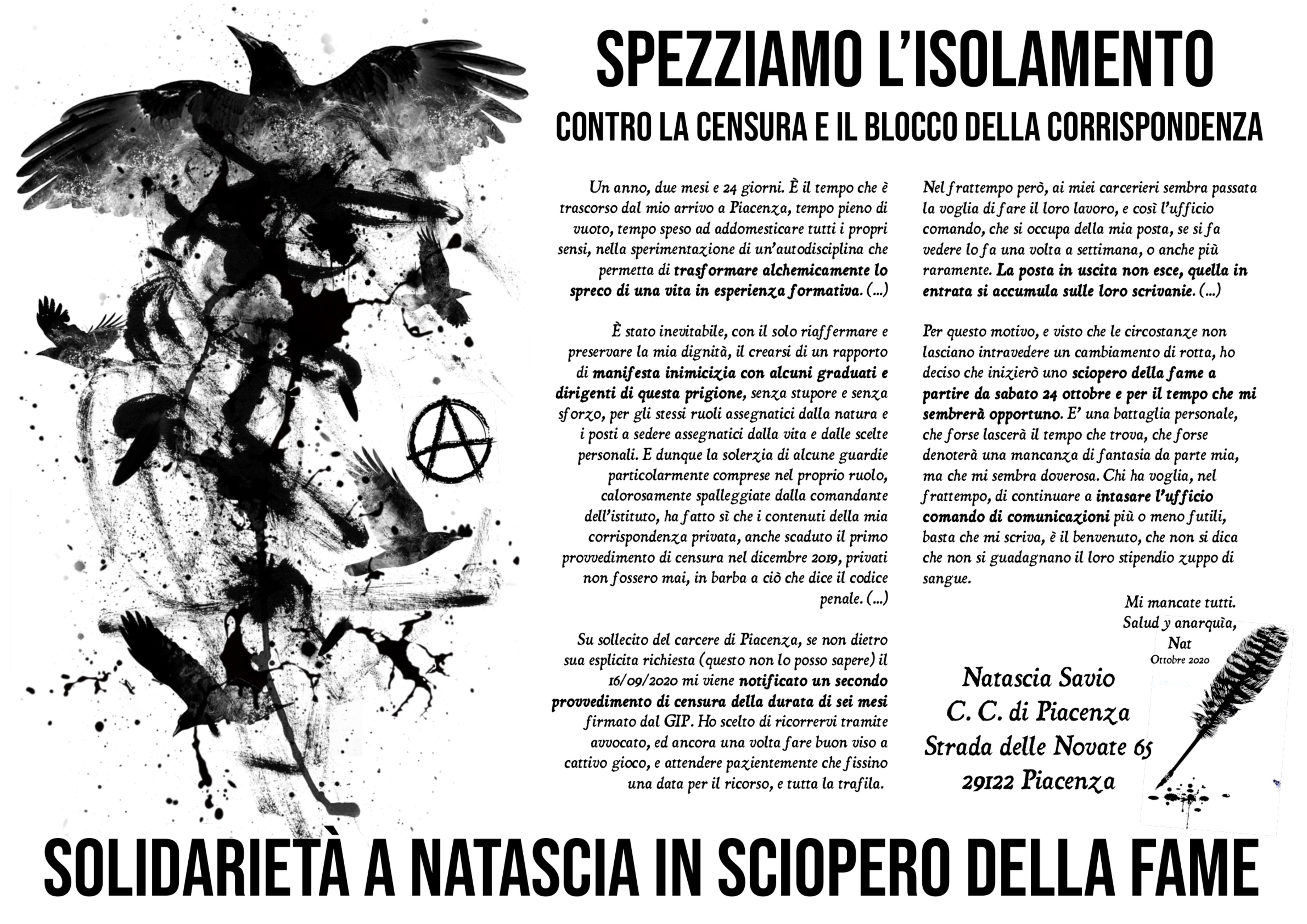 manifesto A3 solidarieta a Natascia ott 2020