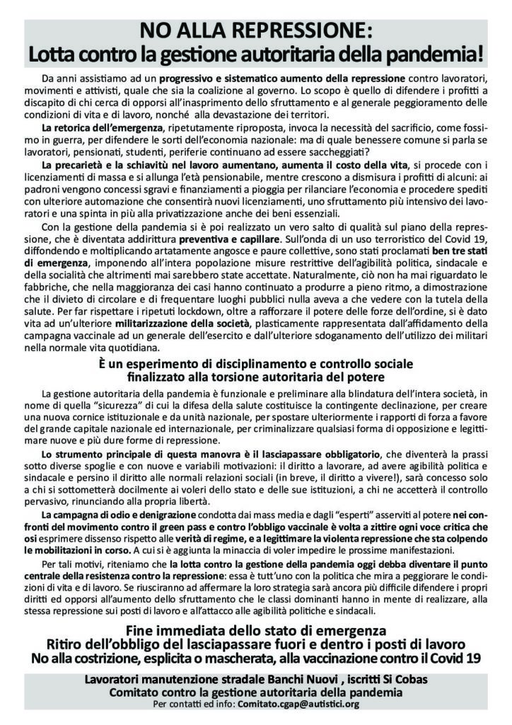 volantino 13 novembre