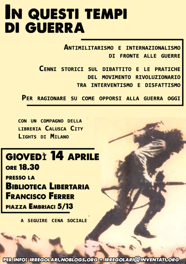 in questi tempi di guerra1