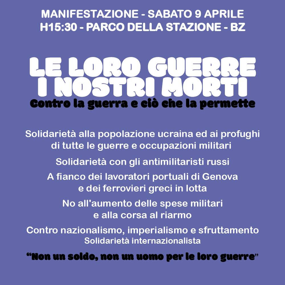 manifestazione a Bolzano
