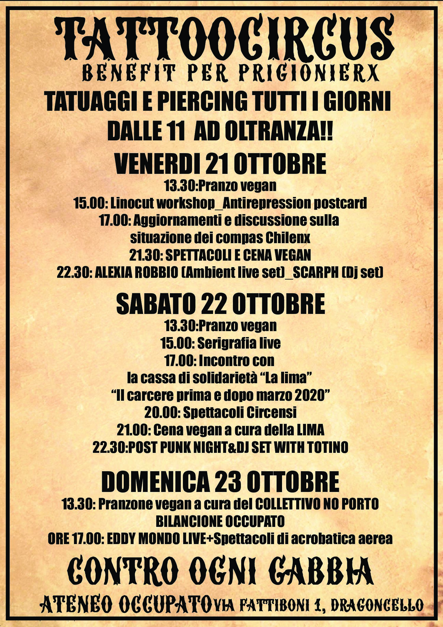 PROGRAMMA TATTOOCIRCUS
