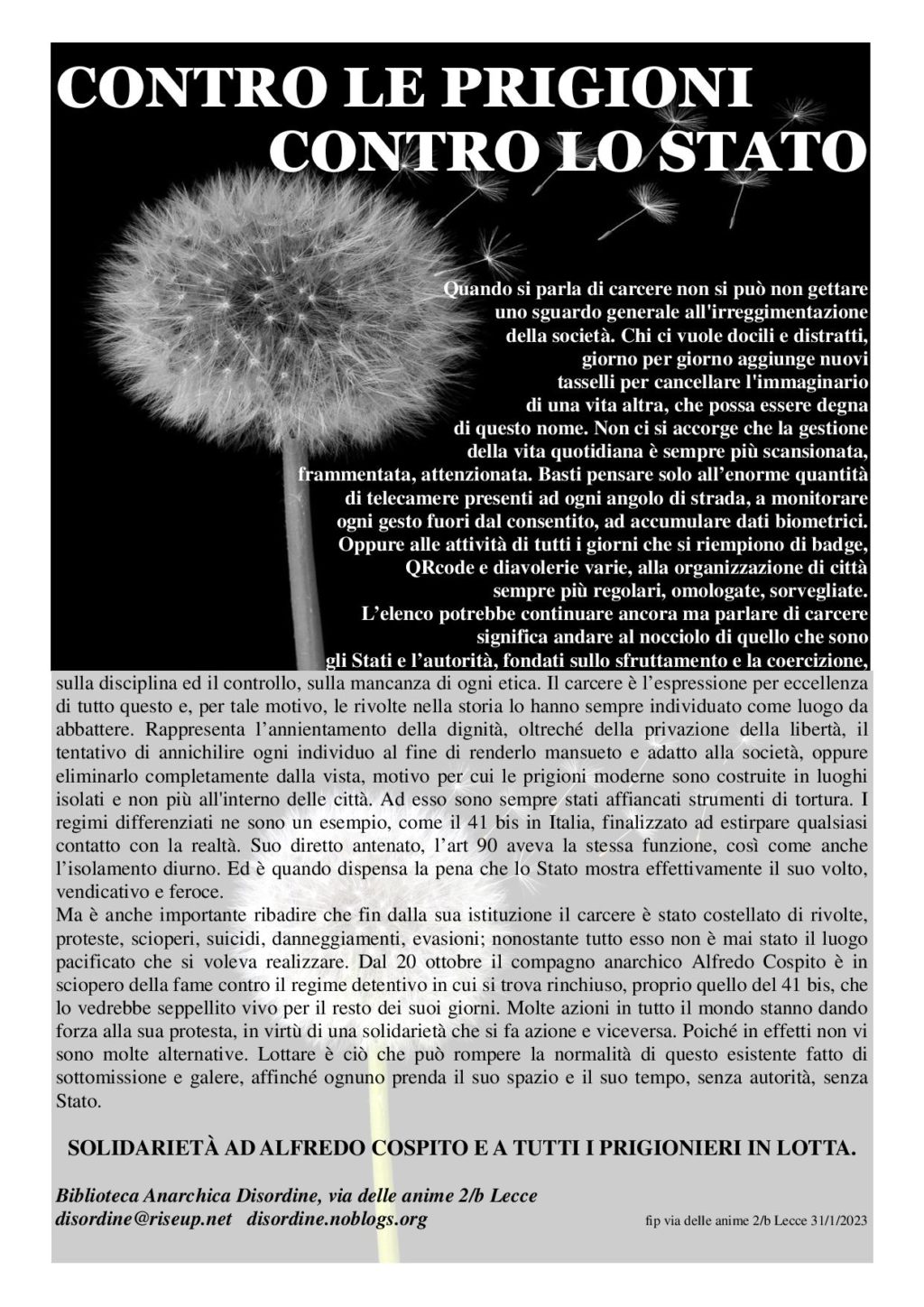 Contro le prigioni