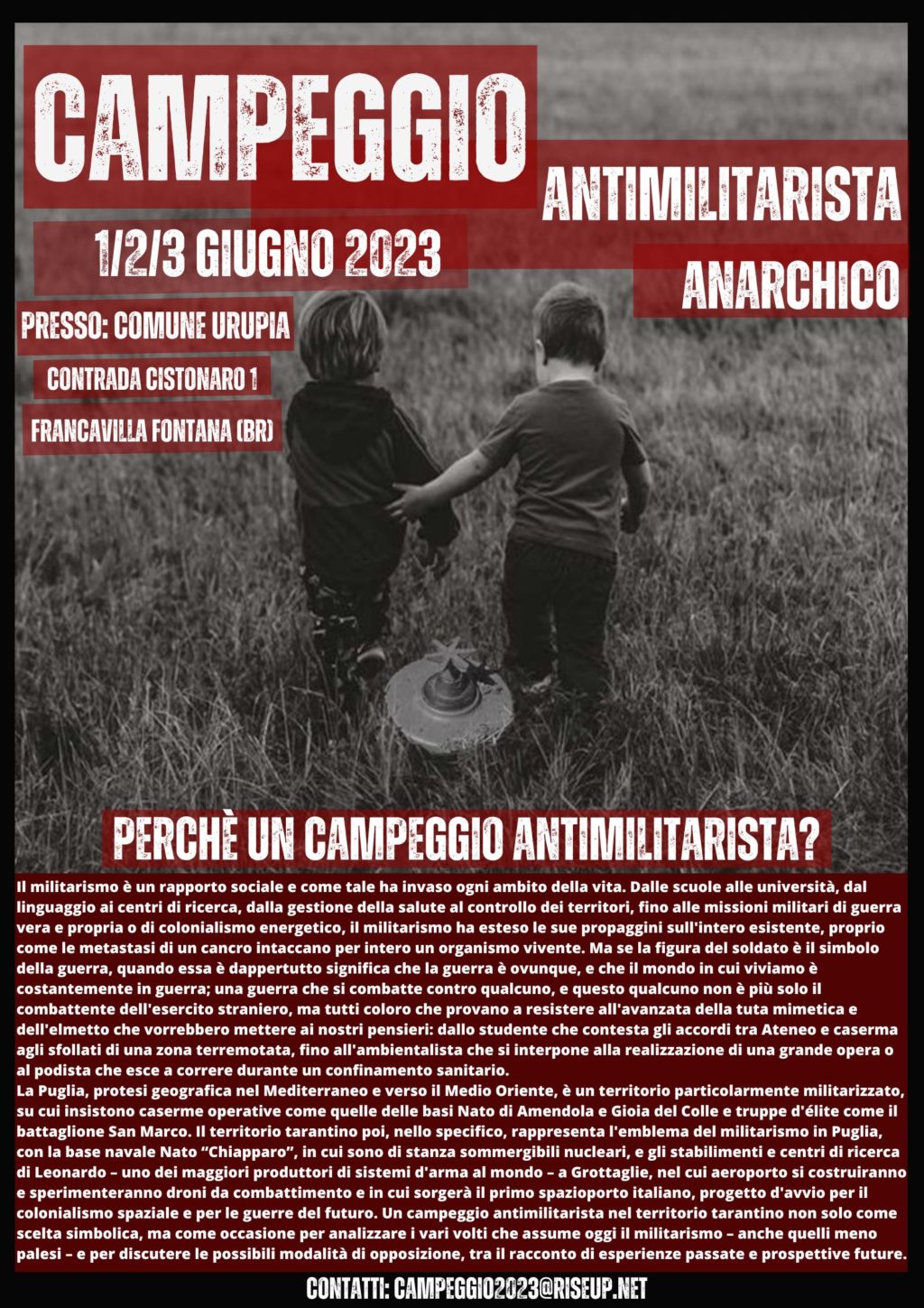 manifesto campeggio