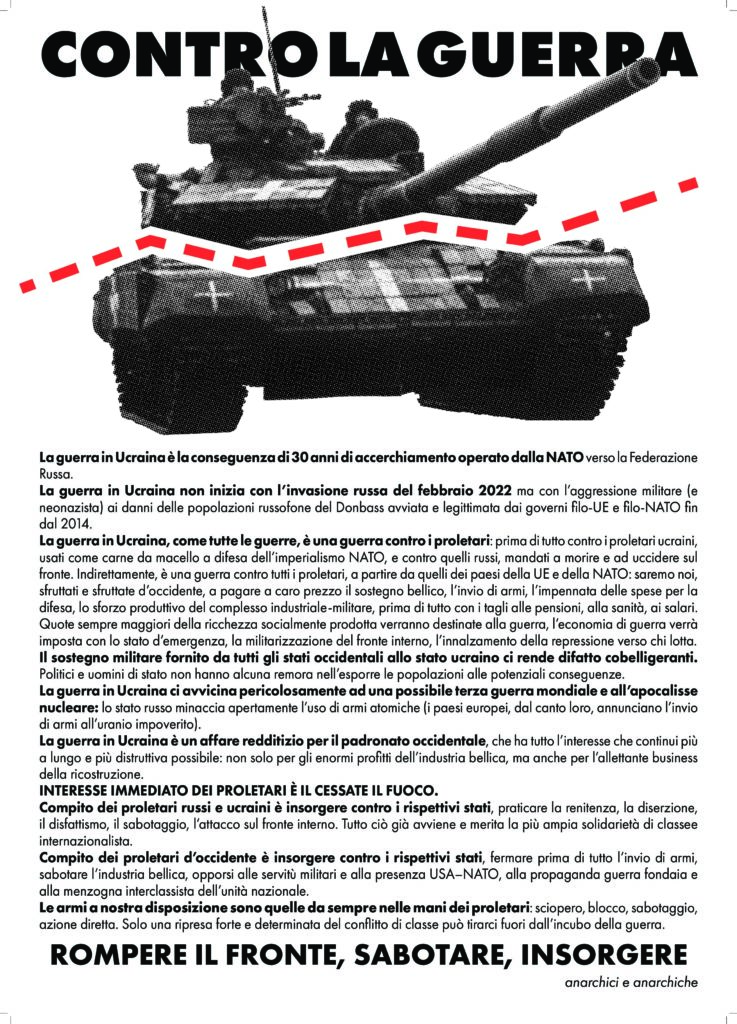 manifesto contro la guerra