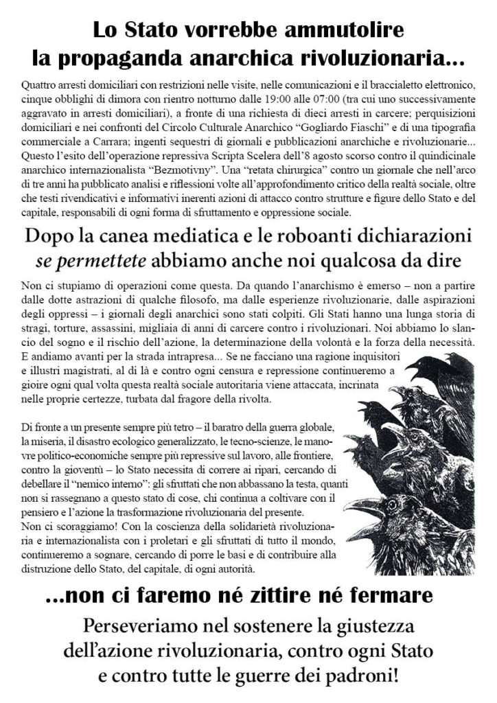 manifesto lo stato vorrebbe ammutolire