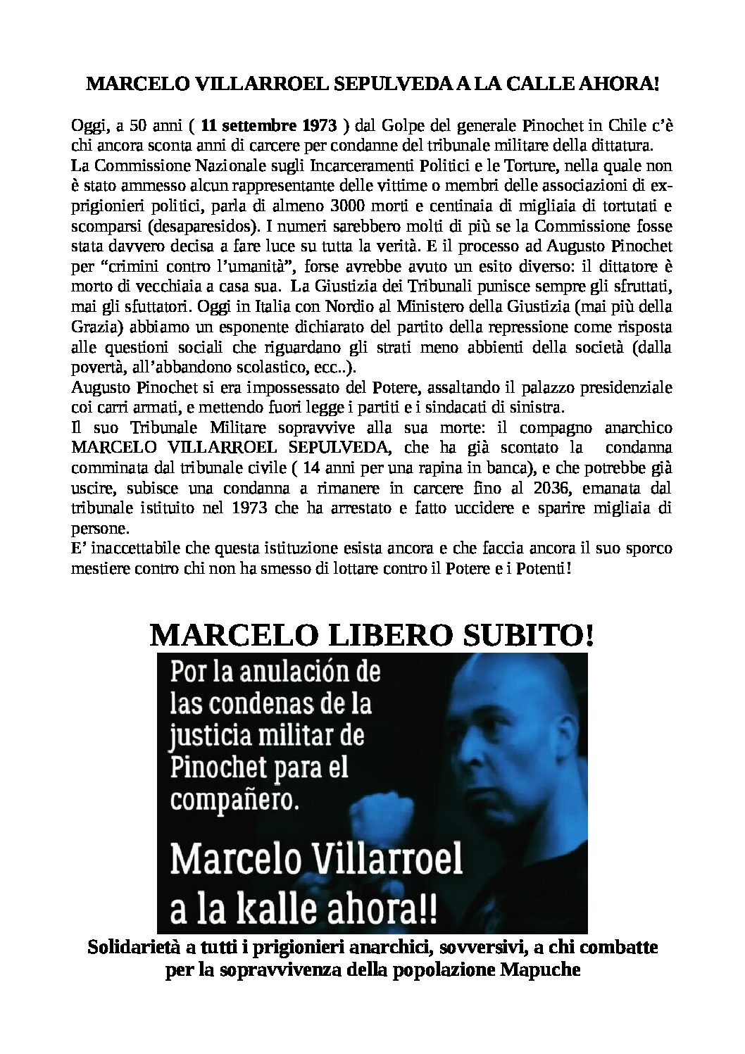 marcelo a la calle ahora