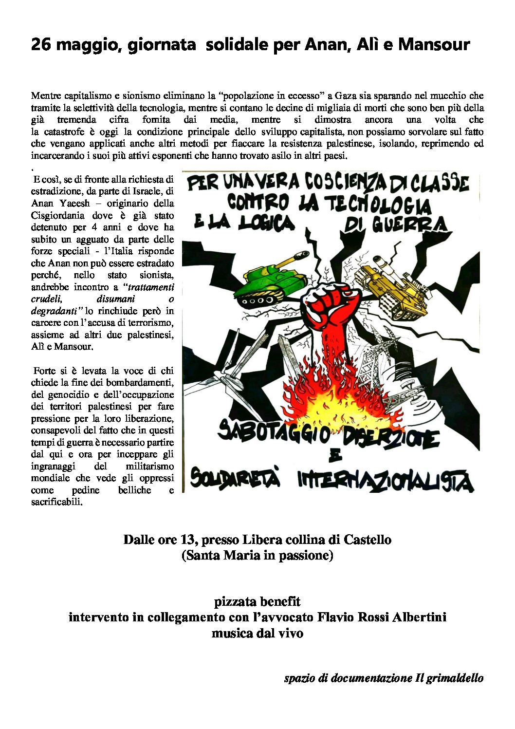 26 maggio da spedire