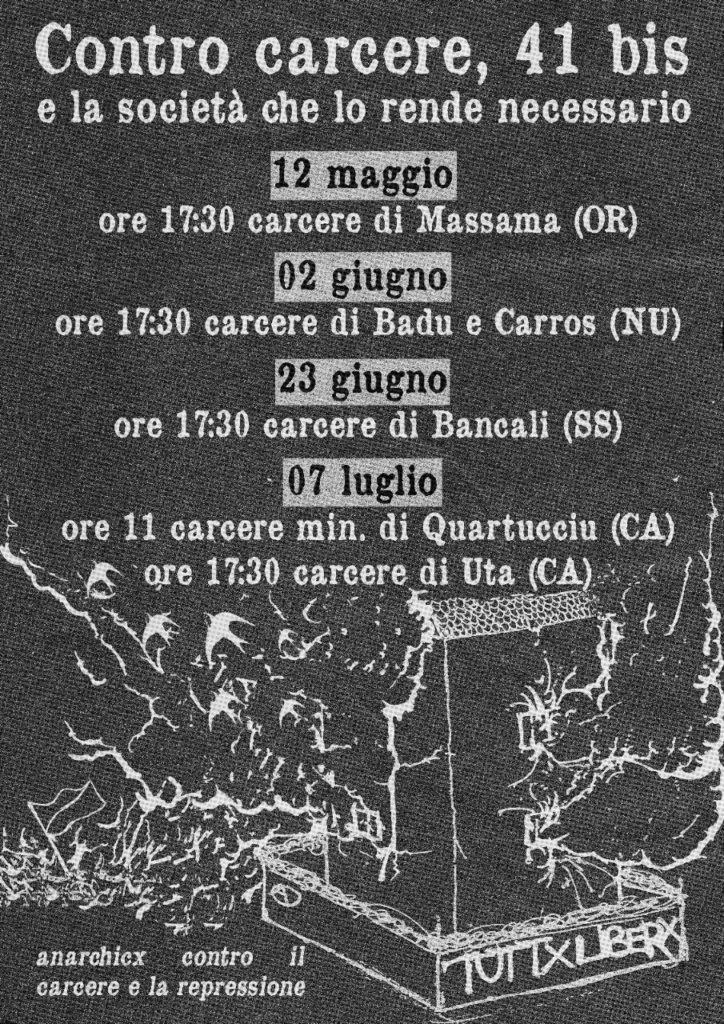 locandina presidi carceri sarde