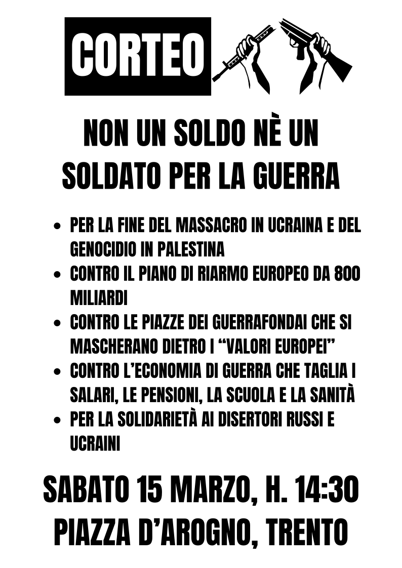 Corteo 15 marzo TN