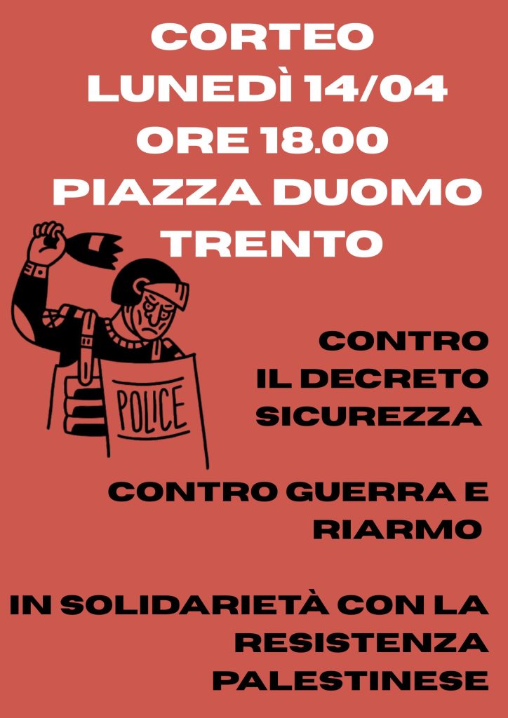 CORTEO LUNEDÌ 1404 PIAZZA DUOMO TRENTO