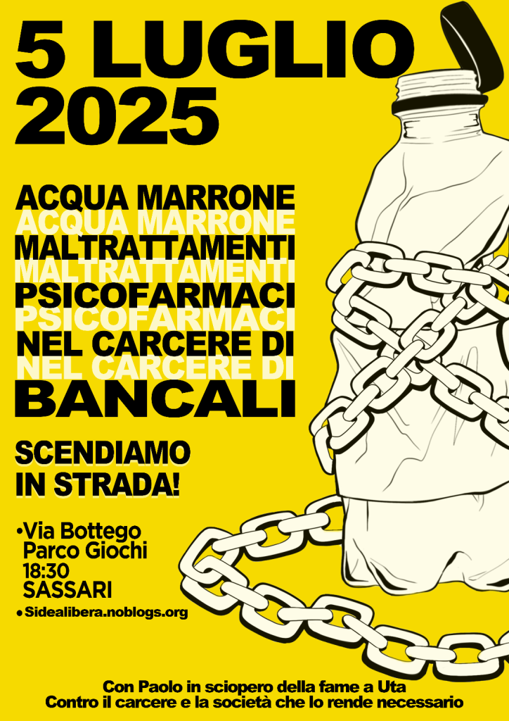 locandina 5 Luglio Corteo Bancali