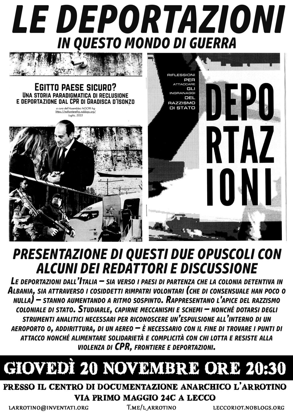 20 novembre deportazioni
