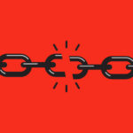 Broken, torn chain